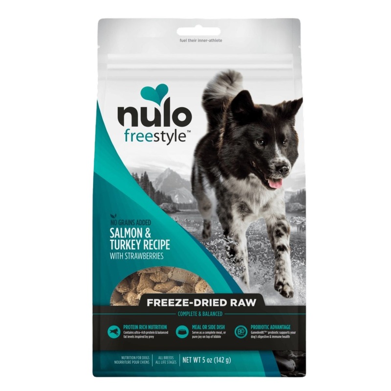 Nulo Freeze-Dried Raw Dog Food – Turkey & Salmon, 18oz Bag