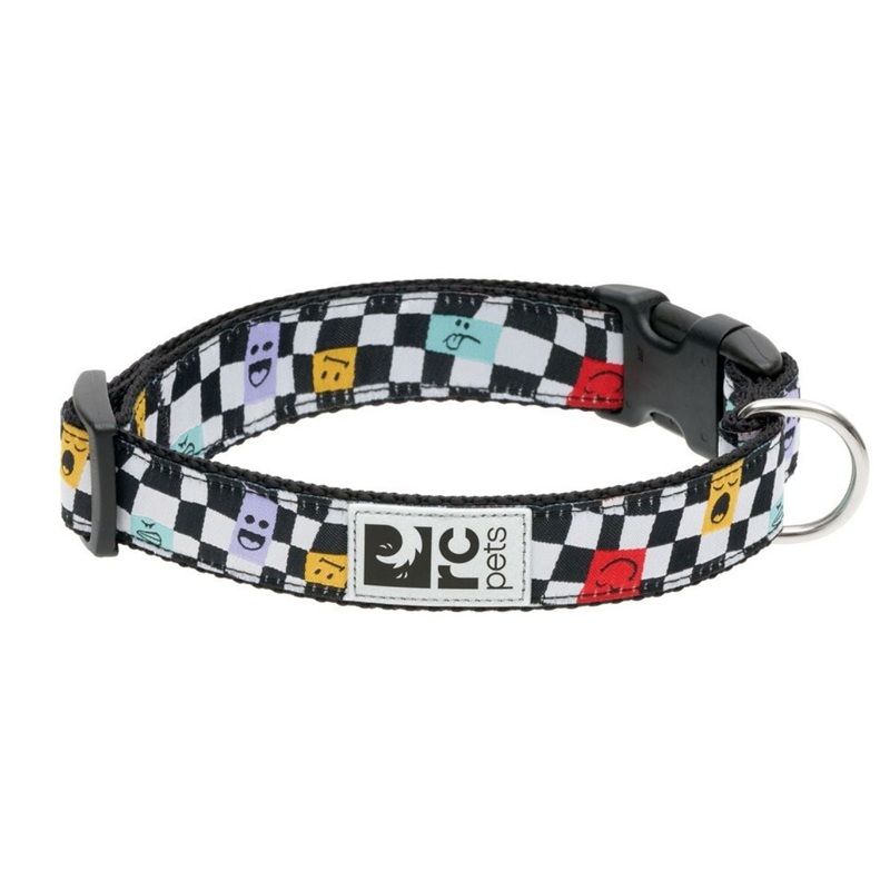 RC Pets Clip Dog Collar Medium 1 Checkerboard