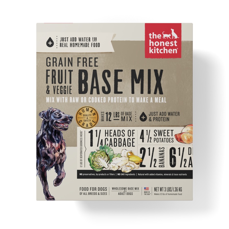 The Honest Kitchen Grain Free Base Mix Dry Dog Food – Fruit & Veggie – 3lb