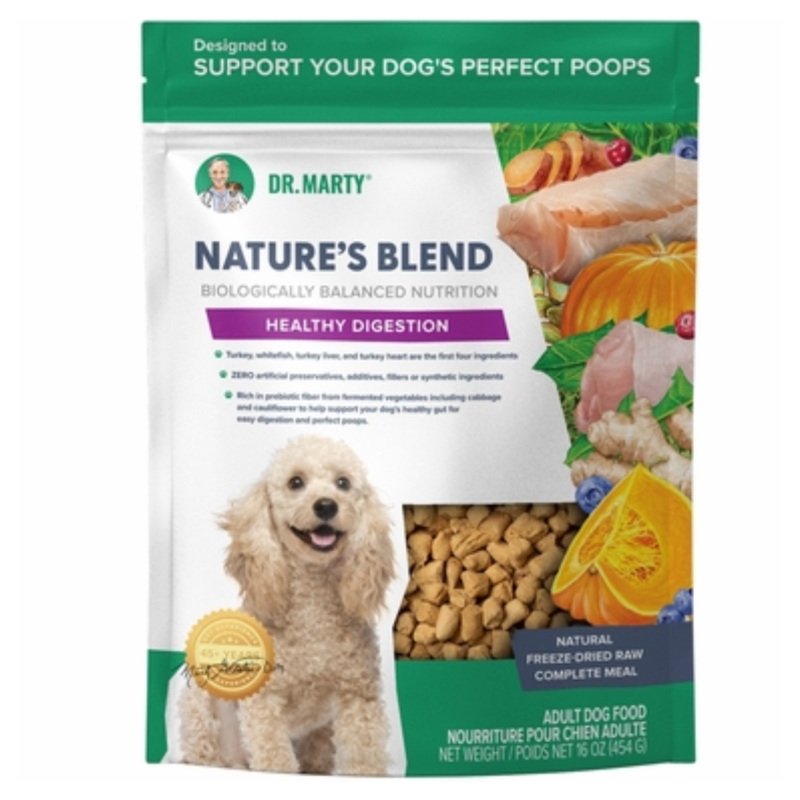 Dr. Marty Nature’s Blend Healthy Digestion Freeze Dried Dog Food 16oz