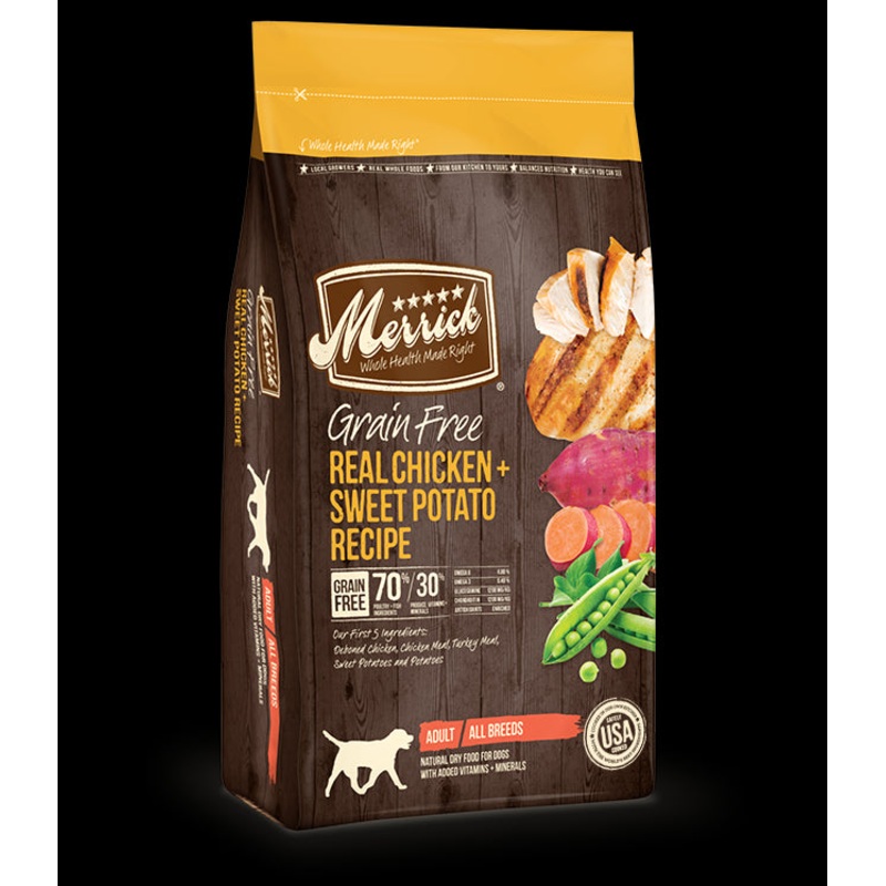 Merrick Chicken & Sweet Potato Recipe Grain Free Dry Dog Food 4lb