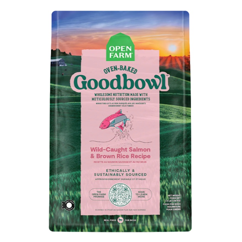 Open Farm GoodBowl Dry Dog Food – Salmon & Brown Rice – 3.5lb Bag