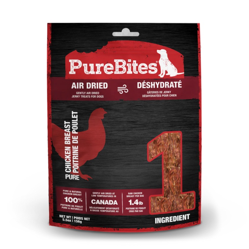 Pure Bites Chicken Air Dried Jerky Dog Treats 5.5oz