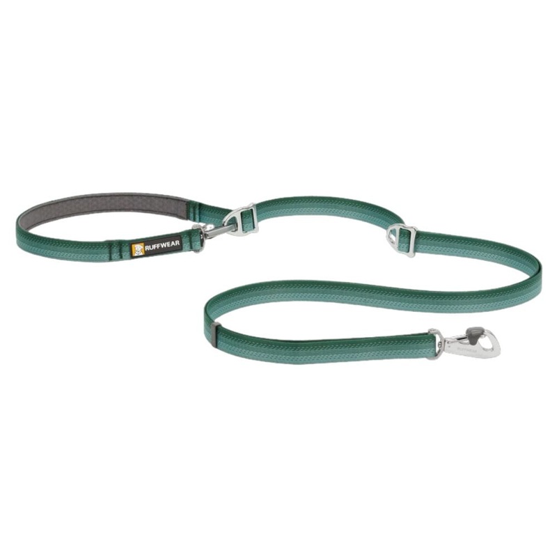 RuffWear Switchbak Double-Ended Dog Leash 7′ River Rock Green