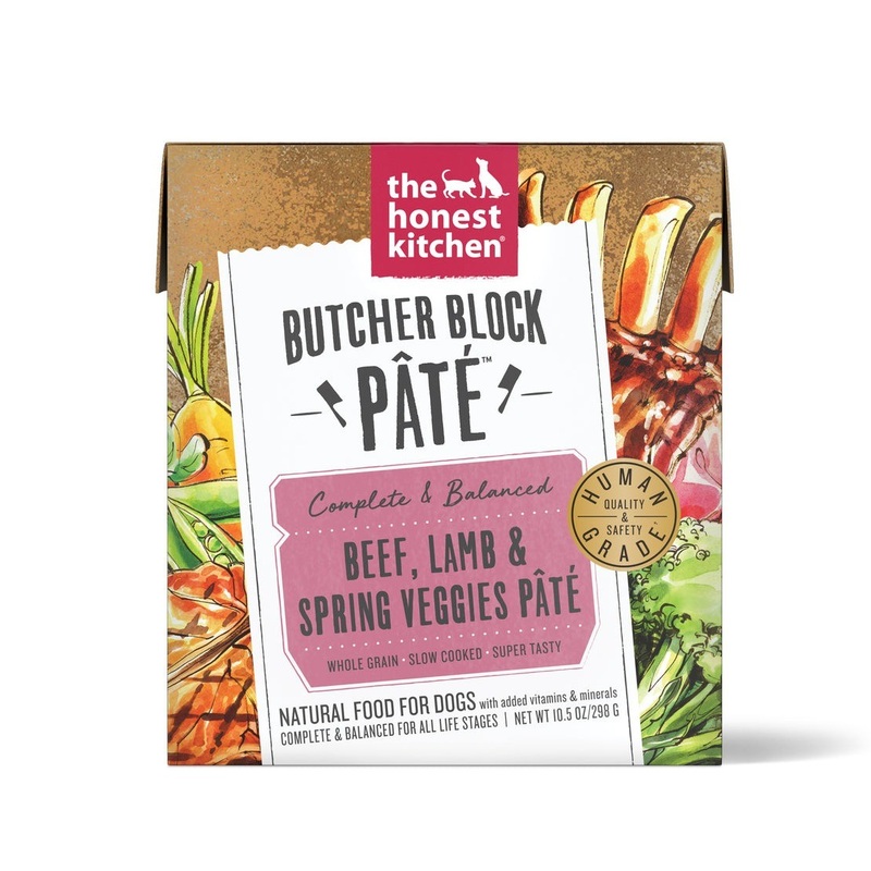 The Honest Kitchen Wet Dog Food – Beef, Lamb & Spring Veggies – 10.5 oz Pouch