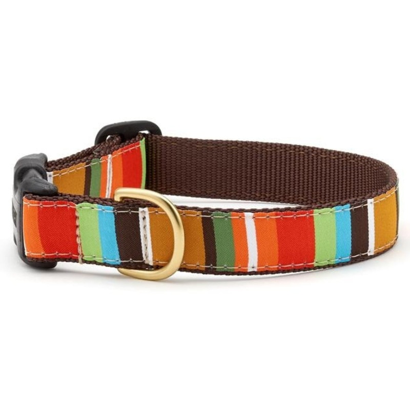 Up Country Brown Stripe Dog Collar Extra Large 18-24