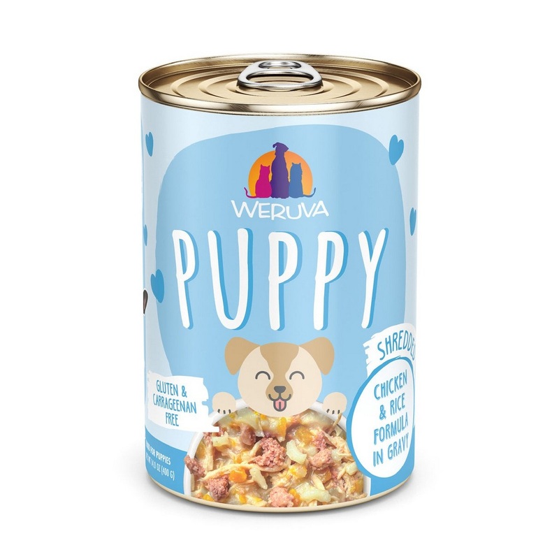 Weruva Puppy Wet Dog Food – Chicken & Rice Formula in Gravy – 14oz Can