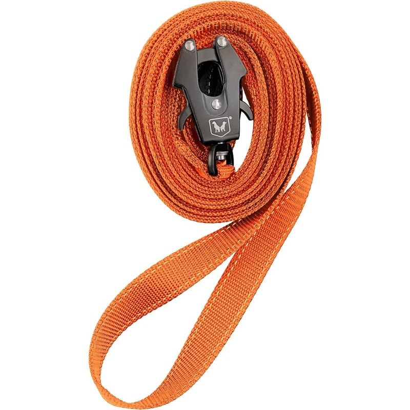 Boss Dog TPU Polyester Webbing Dog Leash 6′ x 1/2 Hunter Orange