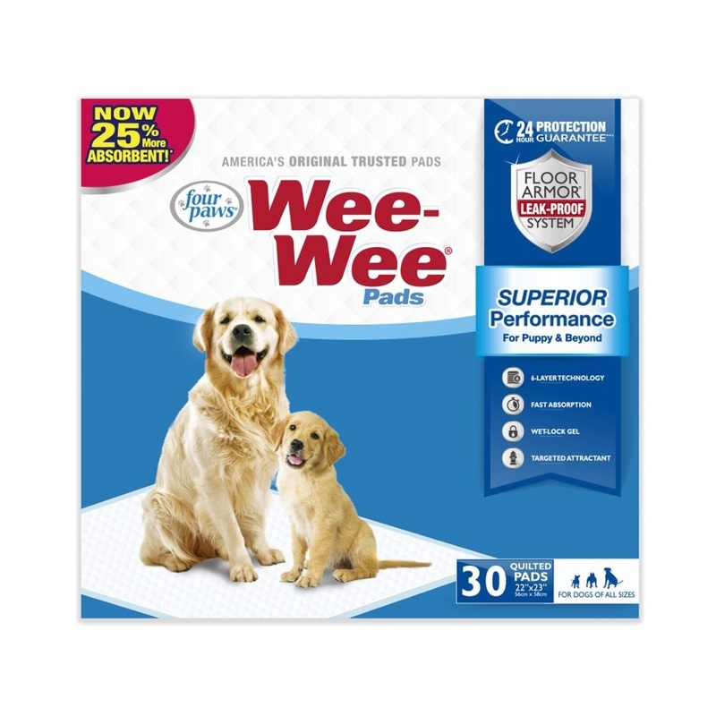 Four Paws Wee-Wee Superior Performance Standard Dog Pee Pads 22×23 30Pk