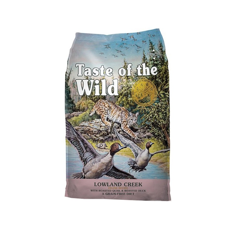 Taste of the Wild Lowland Creek Grain-Free Roasted Quail & Roasted Duck Dry Cat Food 5lb