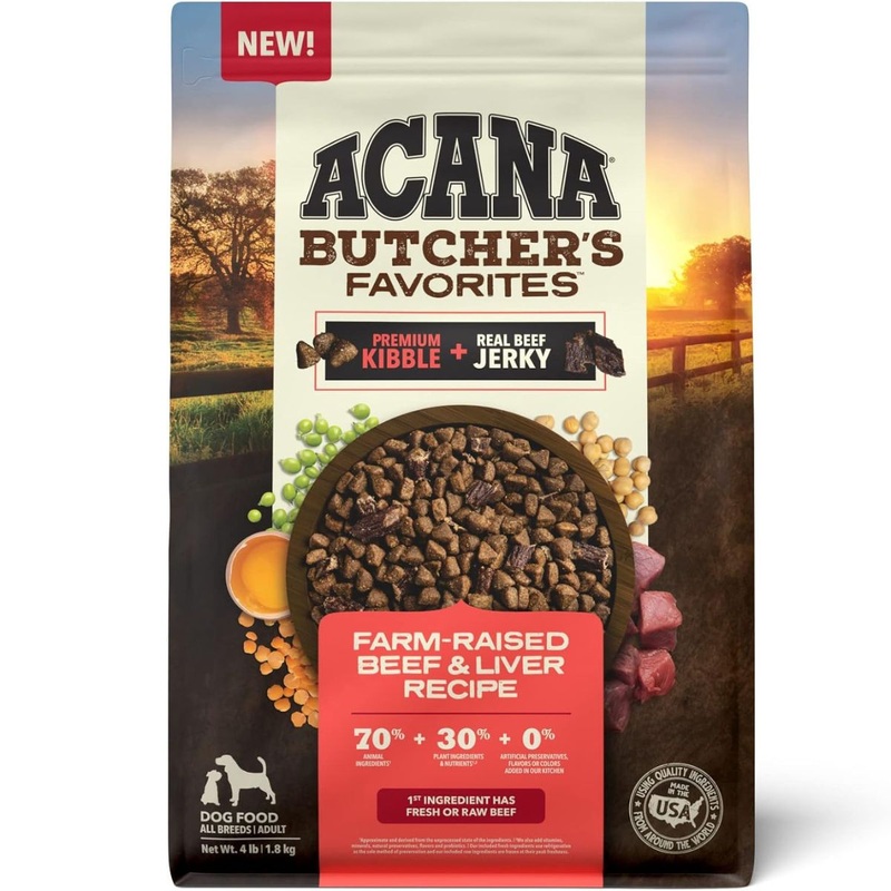 Acana Butcher’s Favorites Farm-Raised Beef & Liver Dry Dog Food 4lb
