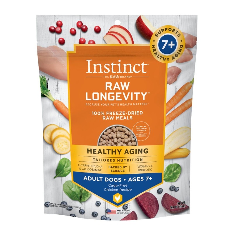 Nature’s Variety Instinct Longevity 7+ Chicken Freeze Dried Raw Dog Food 16oz