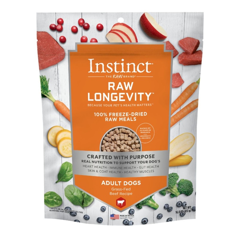 Nature’s Variety Instinct Longevity Beef Freeze Dried Raw Dog Food 16oz