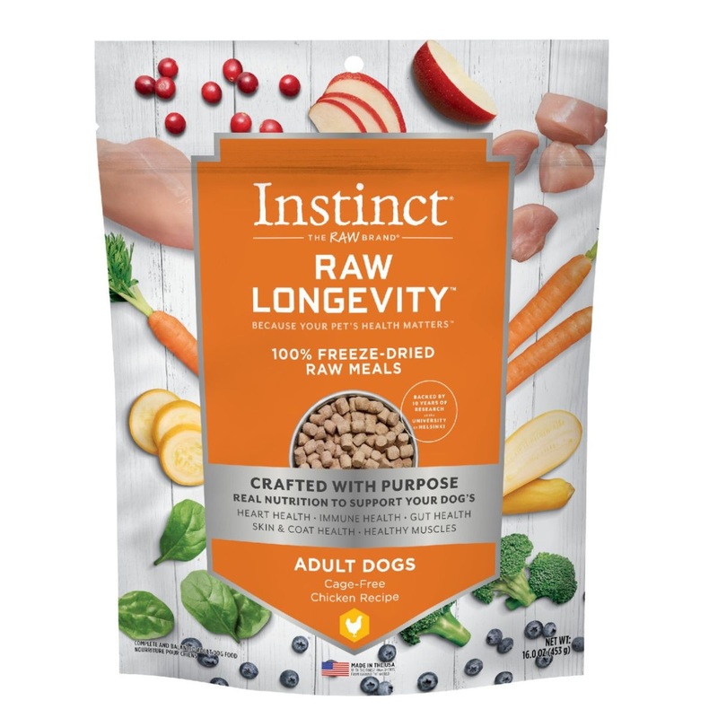 Nature’s Variety Instinct Longevity Chicken Freeze Dried Raw Dog Food 16oz