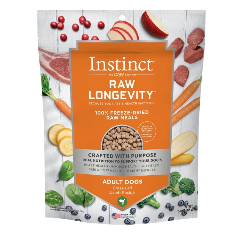 Nature’s Variety Instinct Longevity Lamb Freeze Dried Raw Dog Food 16oz