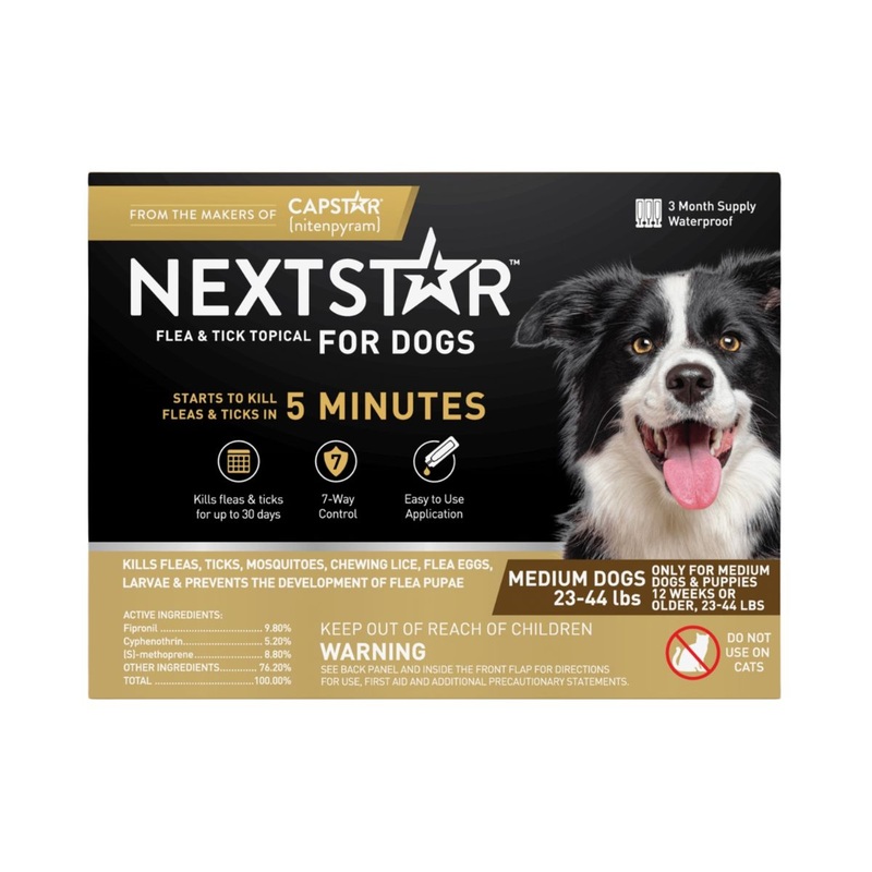 NextStar Flea and Tick Prevention for Dogs 45-88lb 3Ct