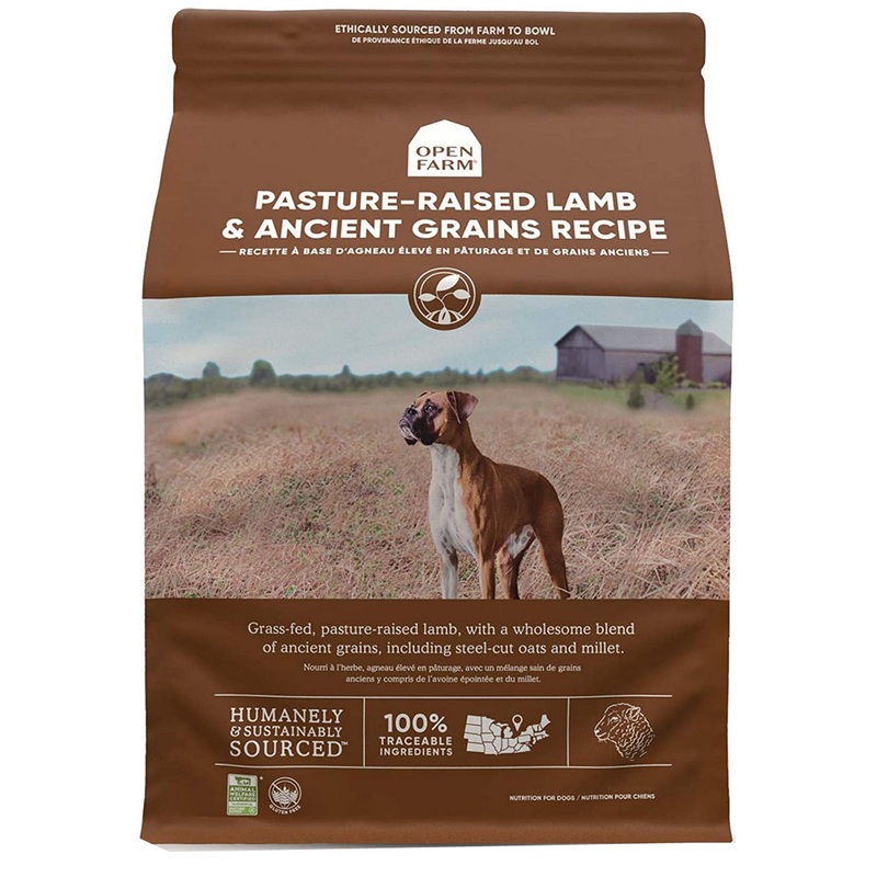Open Farm Ancient Grains Dry Dog Food – Pasture-Raised Lamb & Ancient Grains – 22lb Bag