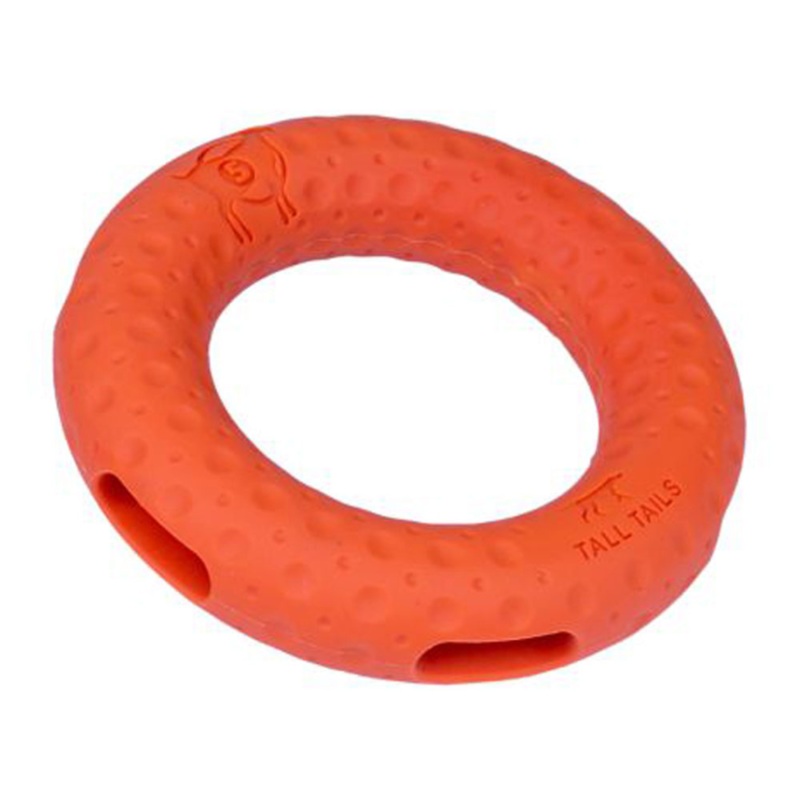 Tall Tails Goat Ring Orange Dog Toy 5