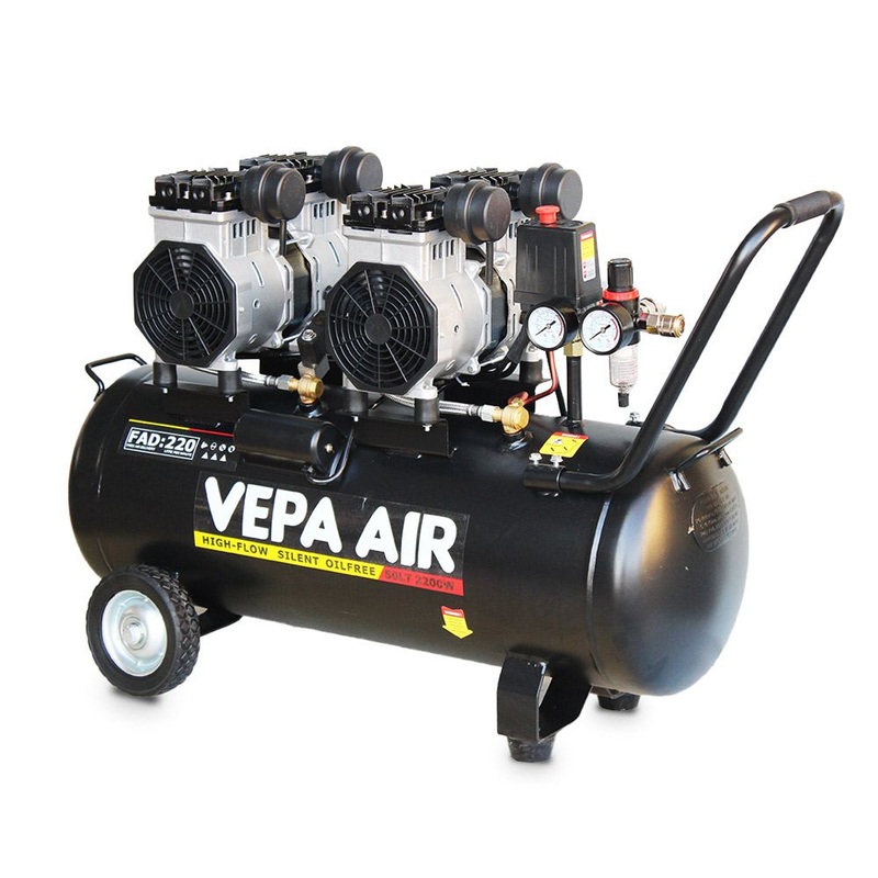 Vepa Air VSC2200 2200W 50L High Flow Silent Oil Less Air Compressor