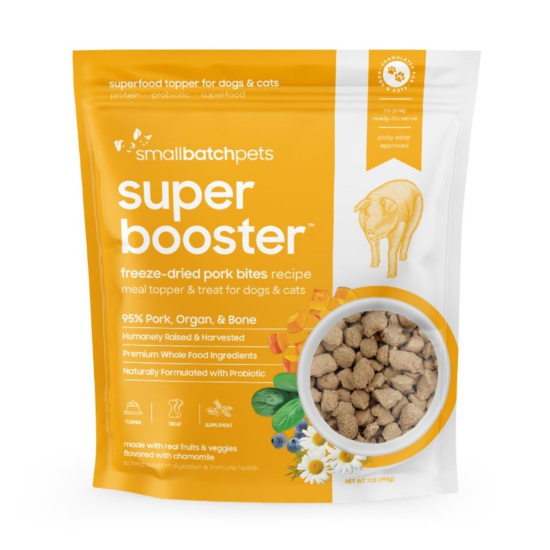 Smallbatch Freeze-Dried Pork Super Booster Cat & Dog Treats 7oz