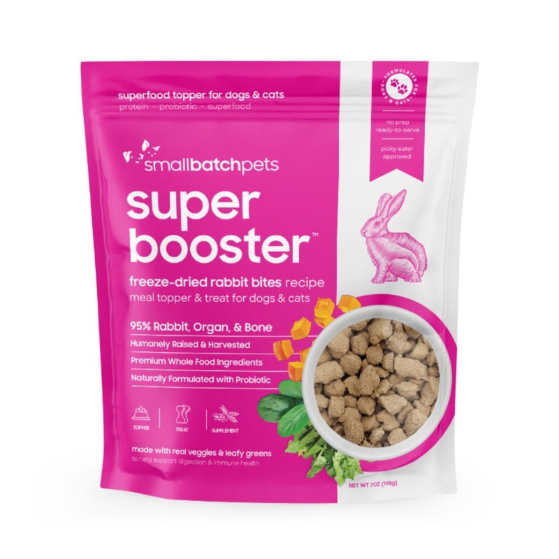 Smallbatch Freeze-Dried Rabbit Super Booster Cat & Dog Treats 7oz