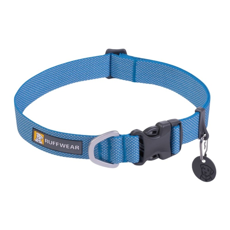 RuffWear Hi & Light Lightweight Dog Collar 11-14 Blue Dusk