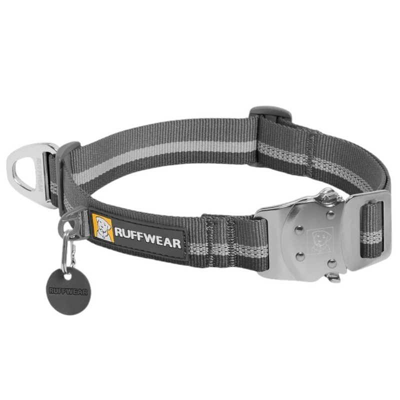 RuffWear Top Rope Dog Collar 14-20 Granite Gray