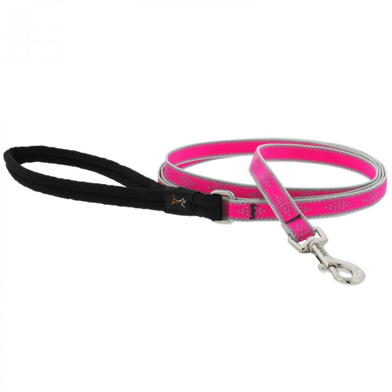 Lupine Dog Leash 1/2 Width x 6′ Length High Lights Pink Diamond