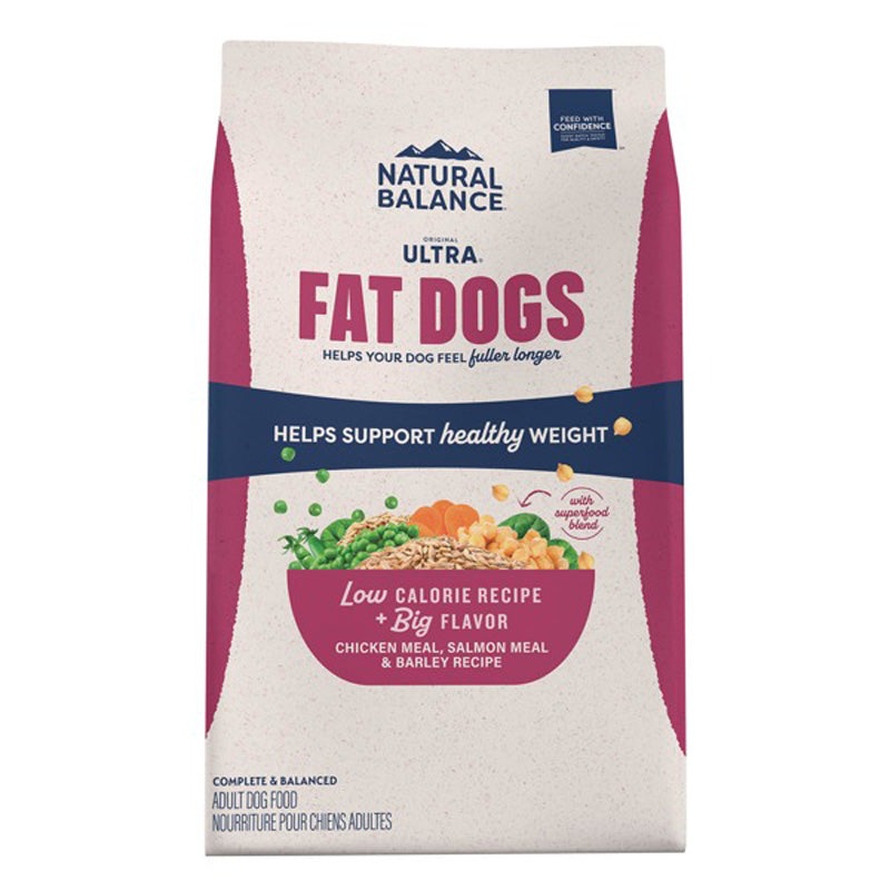 Natural Balance Fat Dogs Low Calorie Dry Dog Food – Chicken, Salmon, & Barley – 24lb