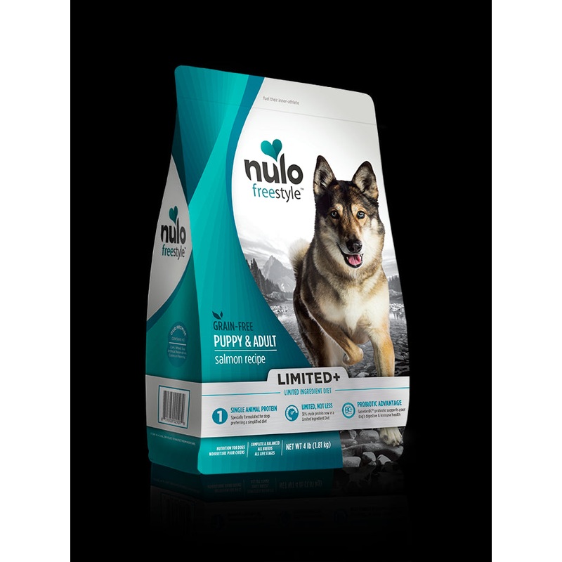 Nulo FreeStyle Puppy/Dog Limited+ Dry Dog Food – Salmon, 10lb Bag