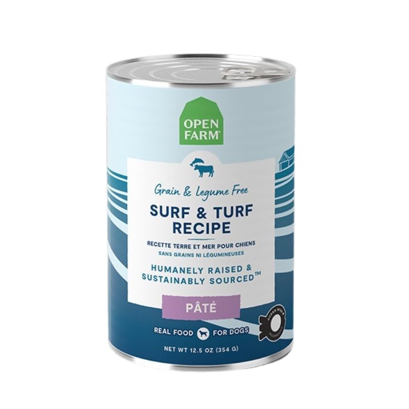Open Farm Grain-Free Wet Dog Food – Surf & Turf Pate – 12.5oz Can