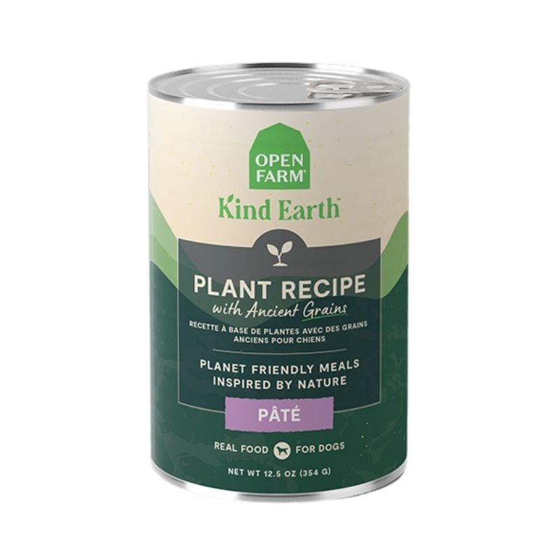 Open Farm Kindearth Wet Dog Food – Plant Pate with Ancient Grains – 12.5oz Can
