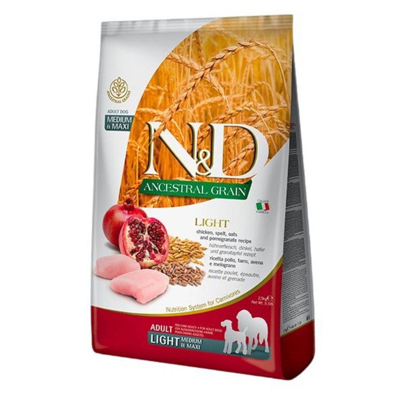 Farmina N&D Ancestral Grain Dry Dog Food – Chicken & Pomegranate, Medium/Maxi Kibble – 26.5lb