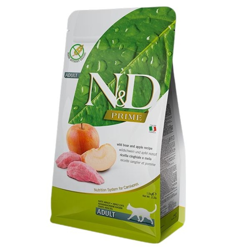 Farmina N&D Prime Dry Cat Food – Boar & Apple – 11lb