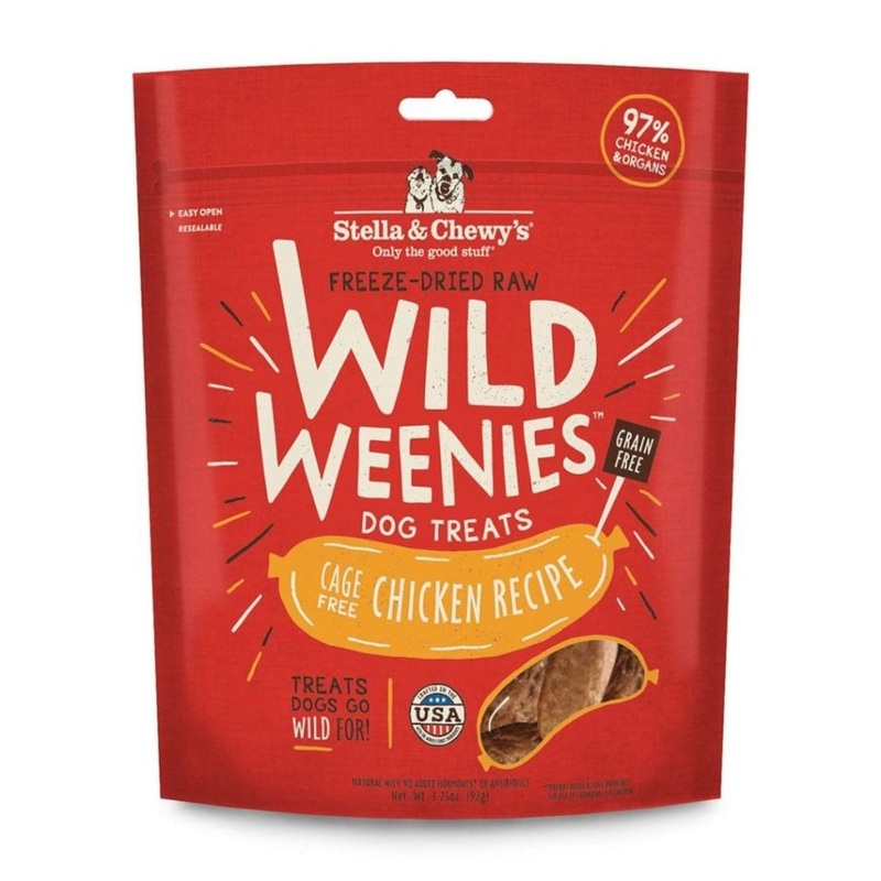 Stella & Chewys Freeze Dried Wild Weenies Cage-Free Chicken Dog Treats 11.5oz