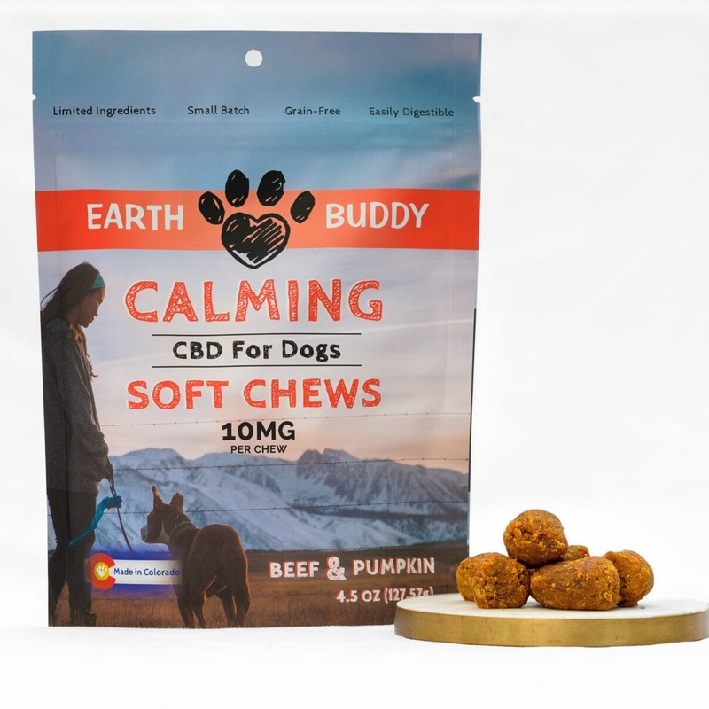Earth Buddy Calming Chews for Dogs – Beef & Pumpkin 10mg 4.5oz