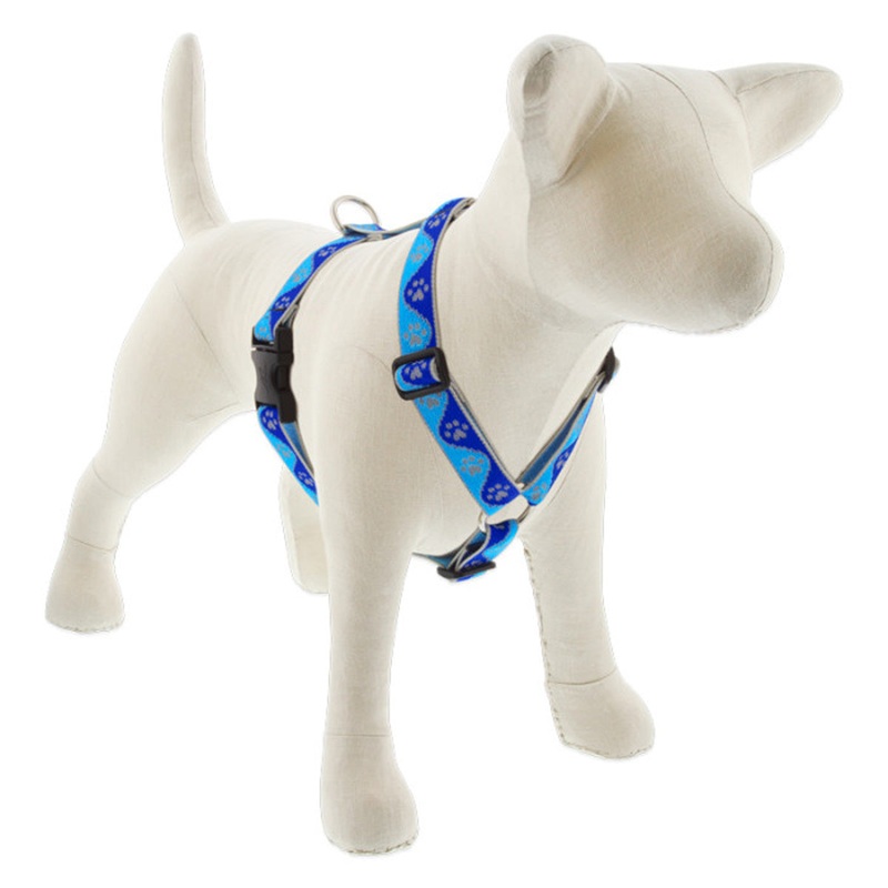 Lupine Reflective Roman Dog Harness 1 Wide 24-38 Girth Blue Paws