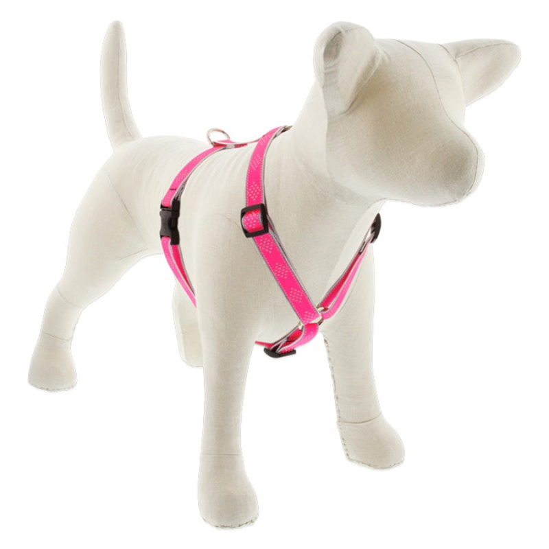 Lupine Reflective Roman Dog Harness 3/4 Wide 12-20 Girth Pink Diamond
