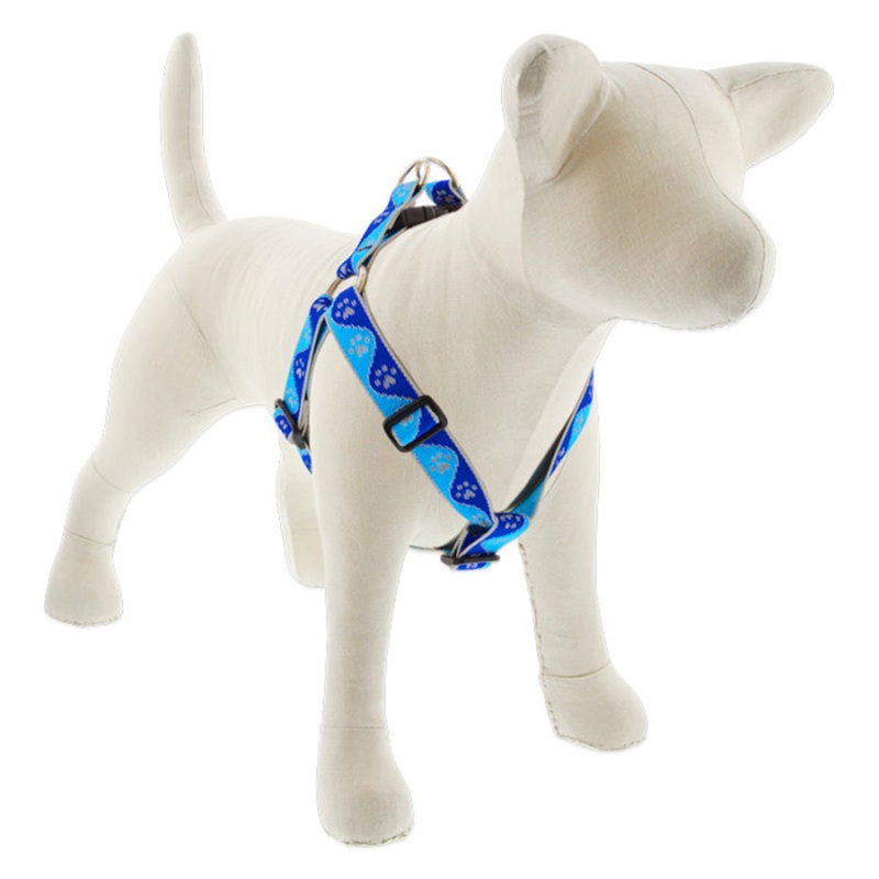 Lupine Reflective Step In Dog Harness 1 Wide 19-28 Girth Blue Paws