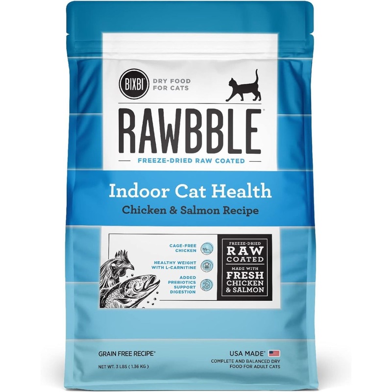 Bixbi Rawbble Indoor Health Chicken & Salmon Dry Cat Food 3lb