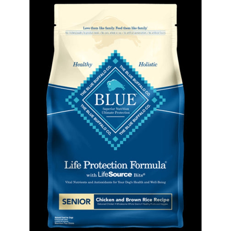 Blue Buffalo Chicken & Rice Life Protection Senior Dry Dog Food 15lb