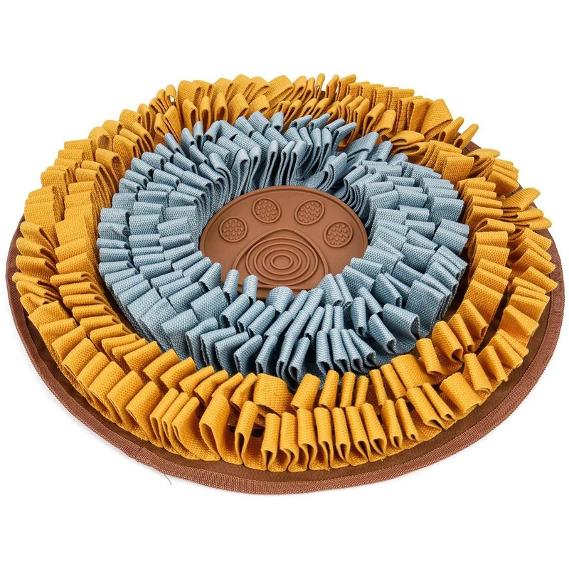 Injoya Cookie Blue & Orange Snuffle Mat Pet Supplies 1.57”