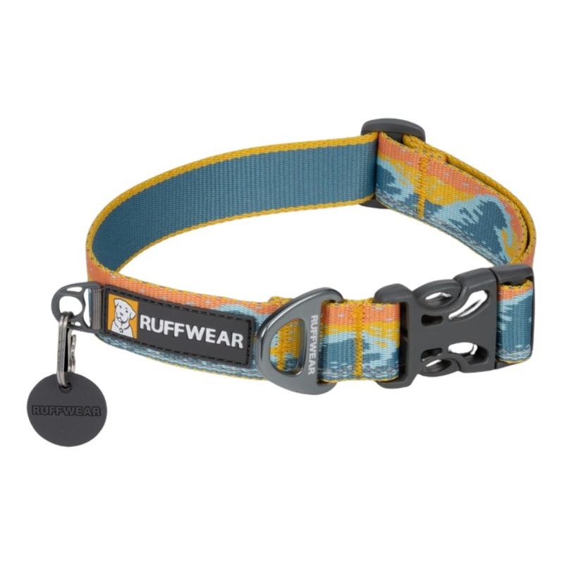 RuffWear Crag Reflective Dog Collar 20-26 Rising Wave