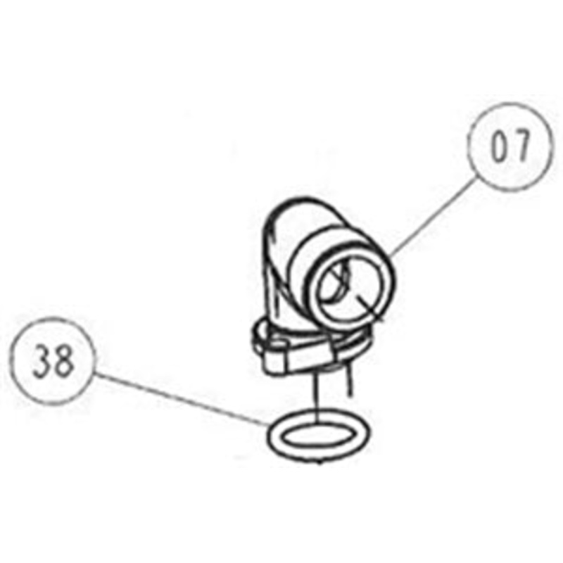 WATER OUTLET WITH SEAL-WP25