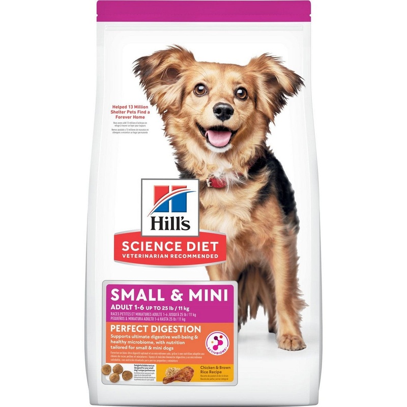 Hill’s Science Diet Adult Perfect Digestion Small & Mini Chicken & Brown Rice Dry Dog Food 12lb