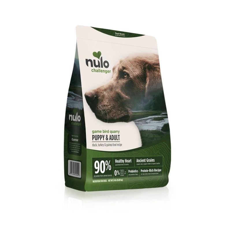 Nulo Challenger Puppy & Adult Dry Dog Food – Duck, Turkey & Guinea Fowl, 11lb Bag