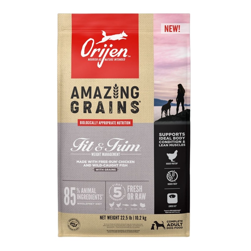 Orijen Amazing Grains Fit & Trim Dry Dog Food 22.5lb