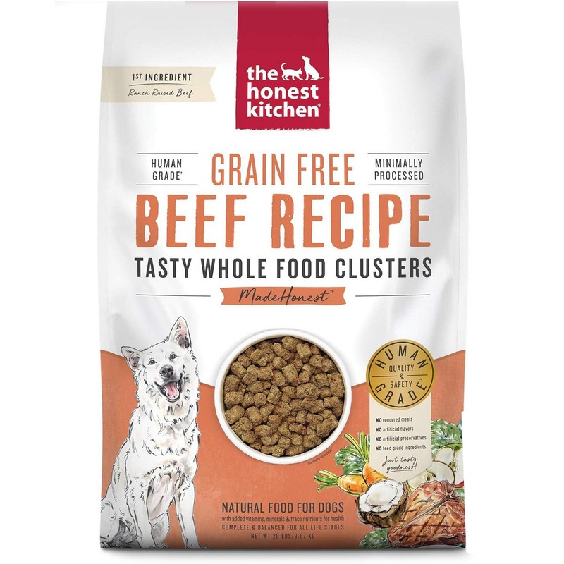 The Honest Kitchen Grain Free Beef Whole Food Clusters – Dry Dog Food – 20lb Bag