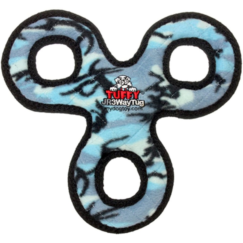 Tuffy’s 3 Way Tug Blue Camo Dog Toy