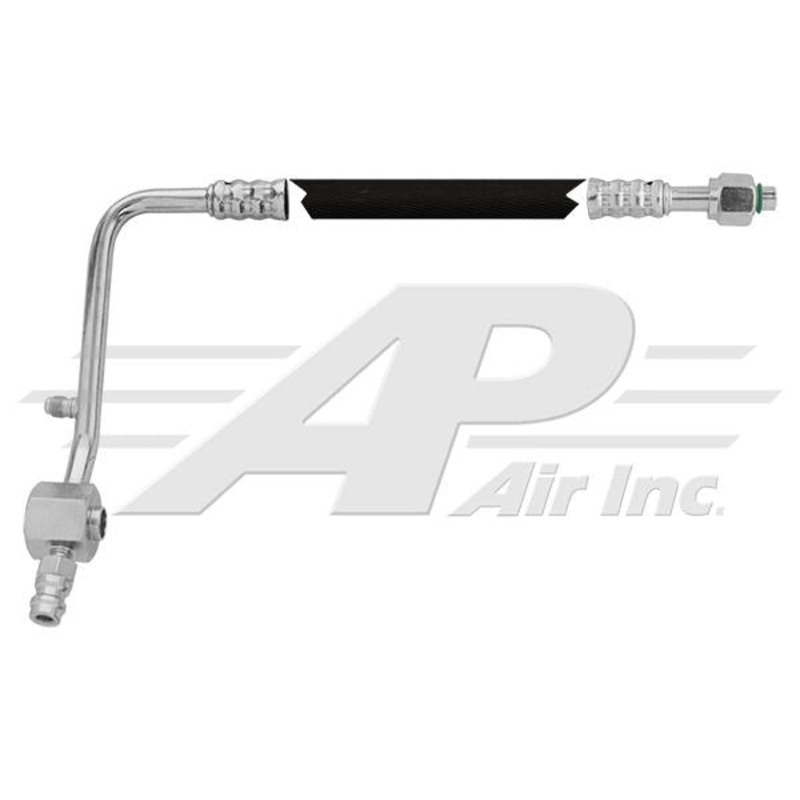 1 Piece All Rubber #8 Hi Side Compressor to Condenser Hose for John Deere